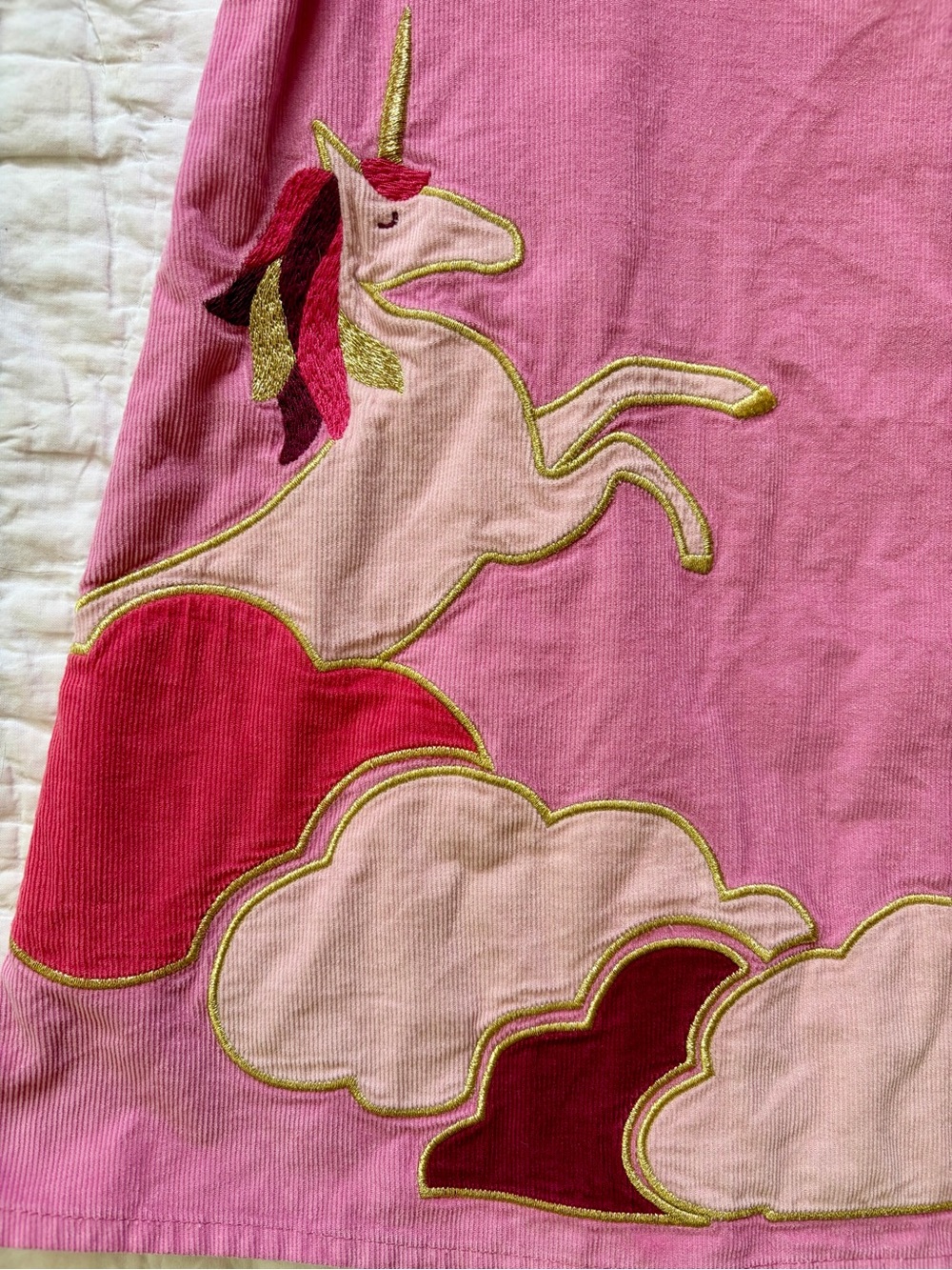 Mini Boden Pink Corduroy Top with Back Zip - Picture 2 of 4